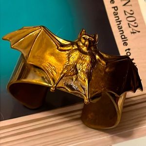 Vintage Vampire Bat Cuff bracelet Solid Brass
